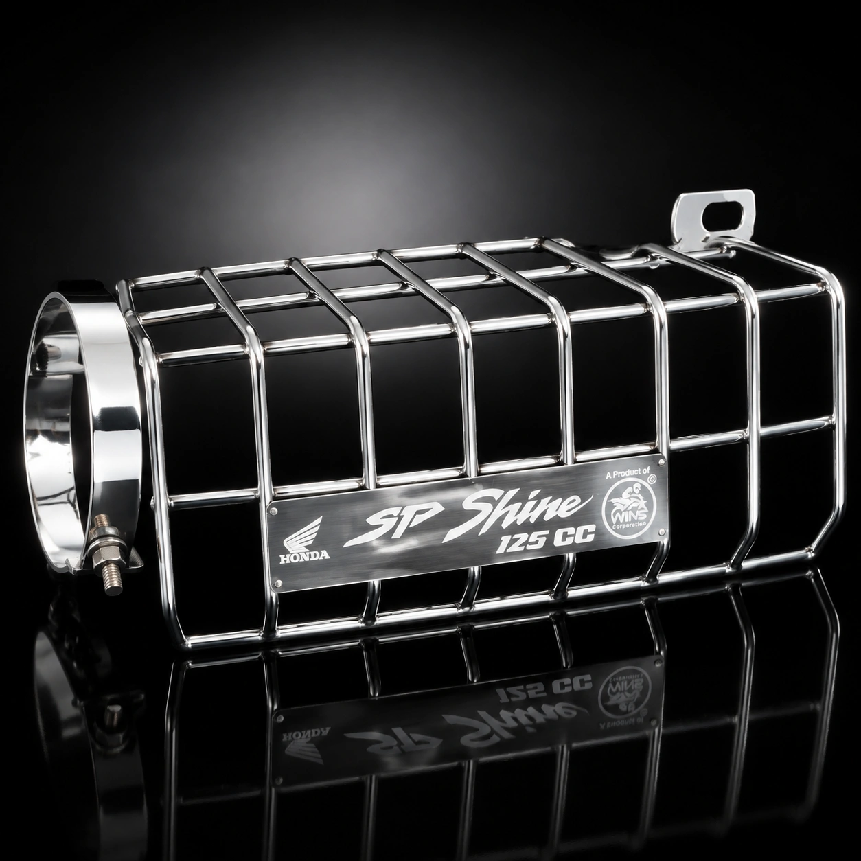 SP-Shine-125-Honda-সাইলেন্সার-5mm-রড-খাঁচা-SS